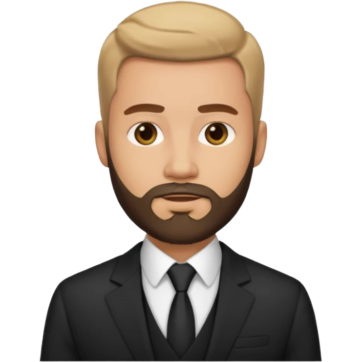 man in suit with beard emoji