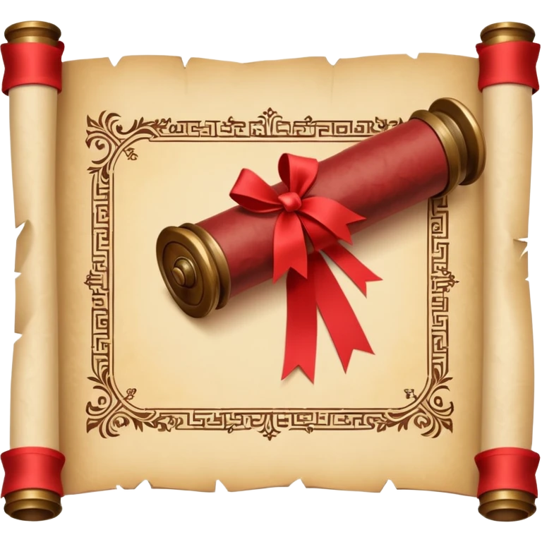 A will and testament scroll with a wax seal emoji