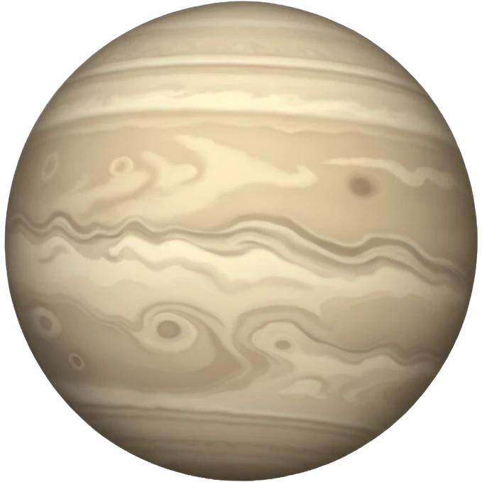 Venus planet emoji, pale warm grey sphere, gentle haze, soft cloudy appearance, simple and round, no text emoji