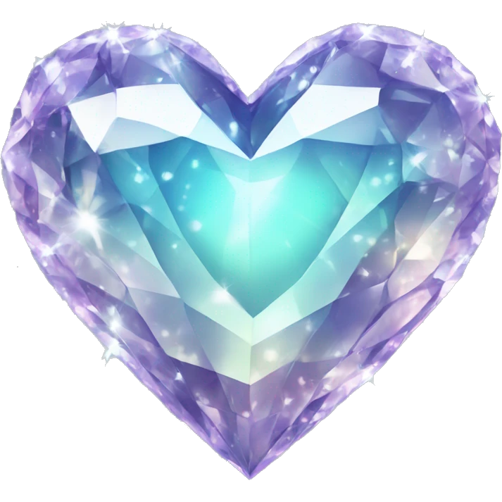 Sparkling crystal heart emoji