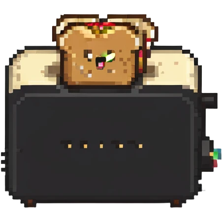 Toaster with bread emoji