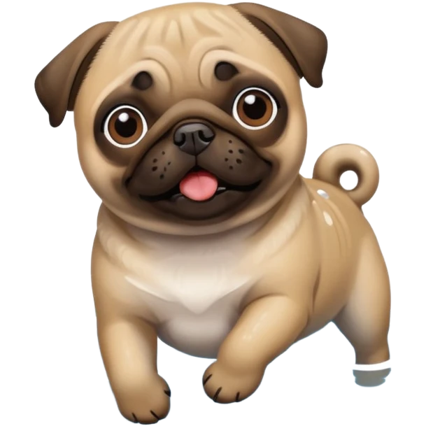 Pug  nadando emoji
