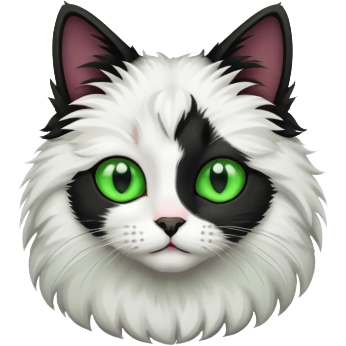 Black white cat emoji