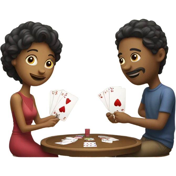 Two people playing cards emoji
