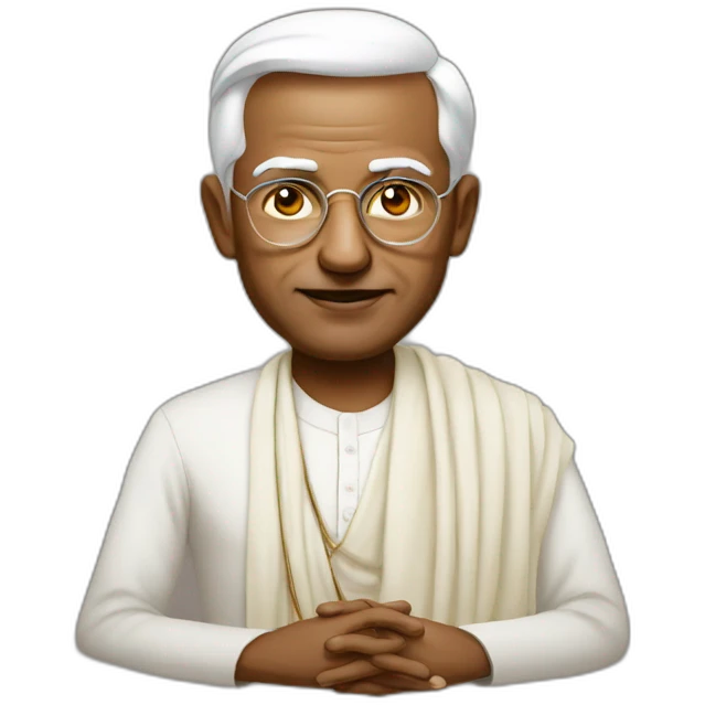 Mahatma meets trump emoji