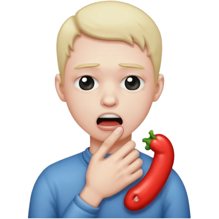 person chocking themselves emoji