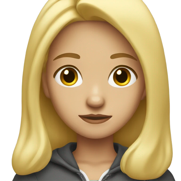 Blonde girl waiting emoji