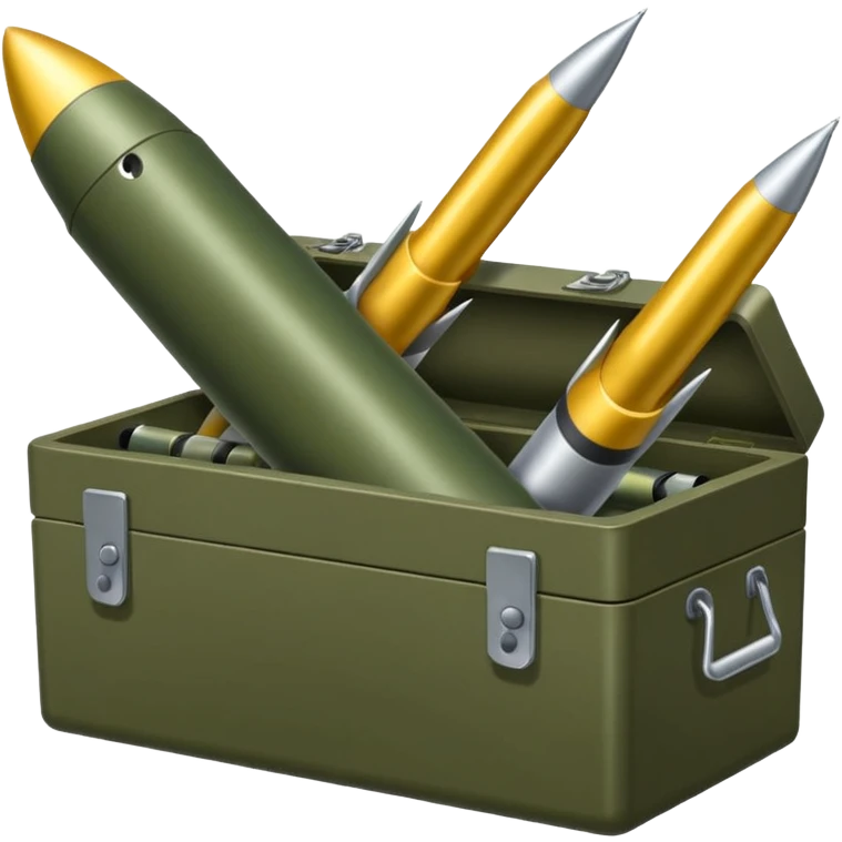 A military box filled with combat missiles emoji