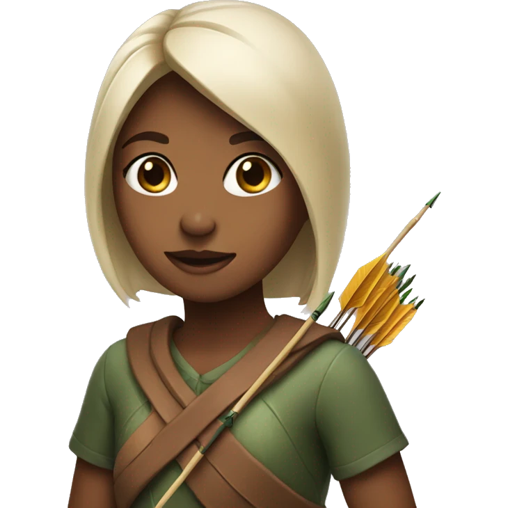 girl with arrow emoji