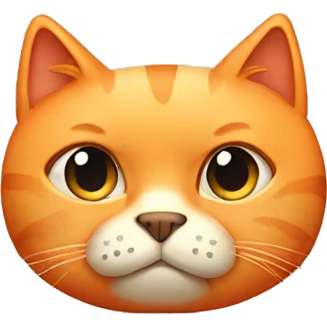 Orange cat sad emoji