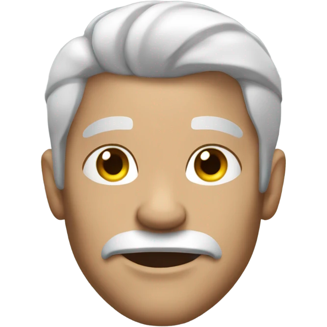 White Body builder with gray hair  emoji
