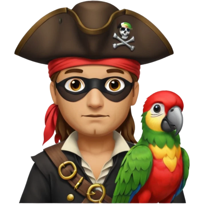 pirate and parrot emoji