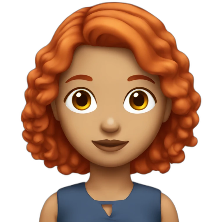 Pretty Venezuelan girl with red hair emoji