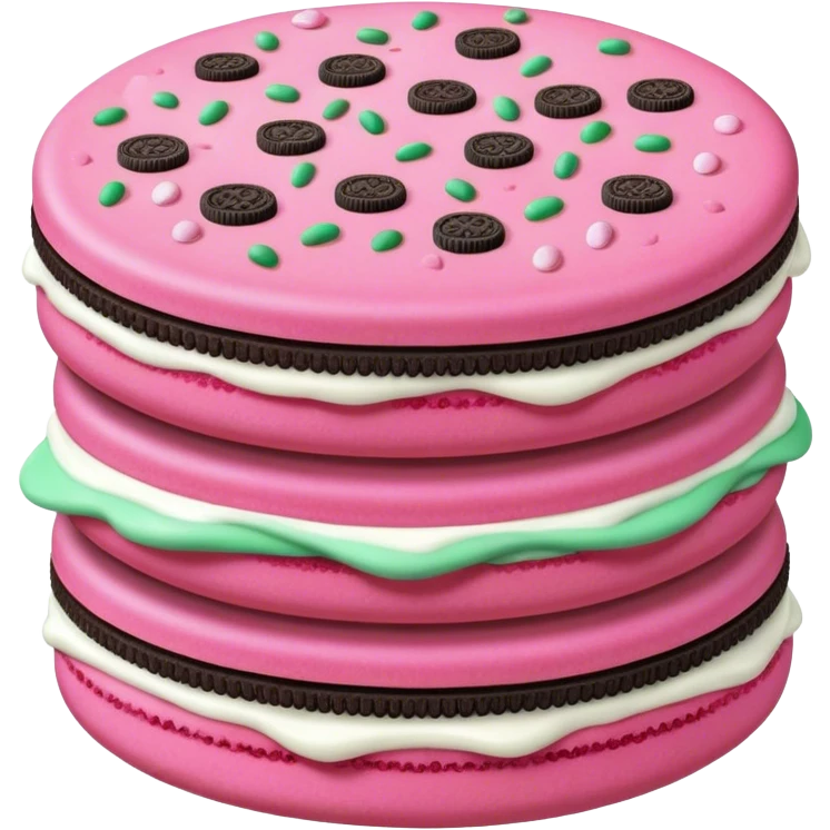 pink oreo and mint oreo emoji