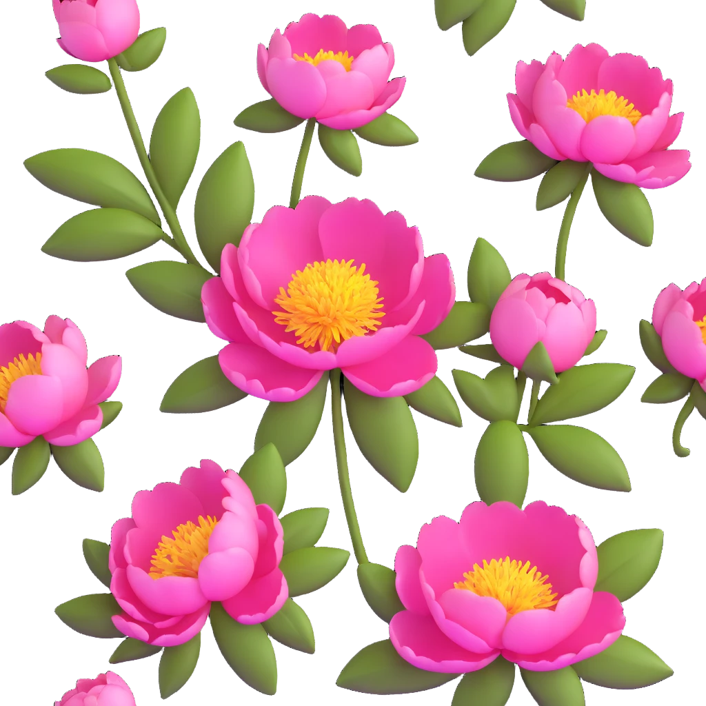peony flower emoji