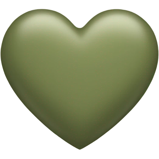 khaki green heart  emoji