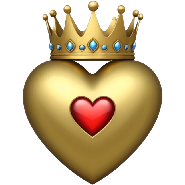 heart with gothic crown emoji