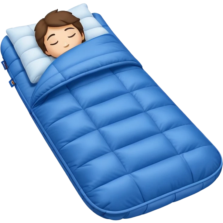 sleeping bag and pillow representing a sleepover emoji
