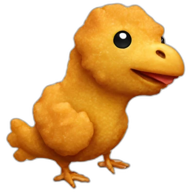 dino shaped chicken nugget emoji