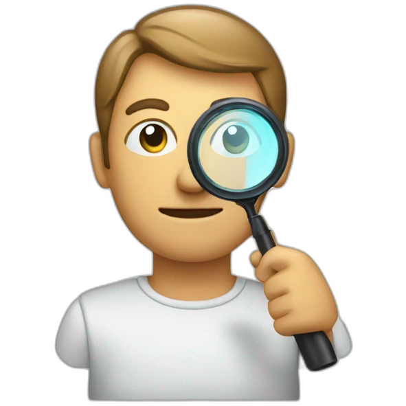 MAN WITH MAGNIFYING GLASS emoji