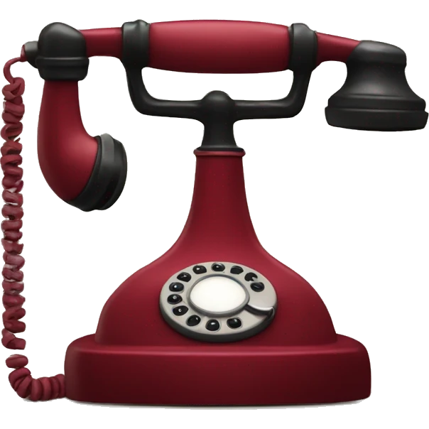 50's dark red telephone emoji