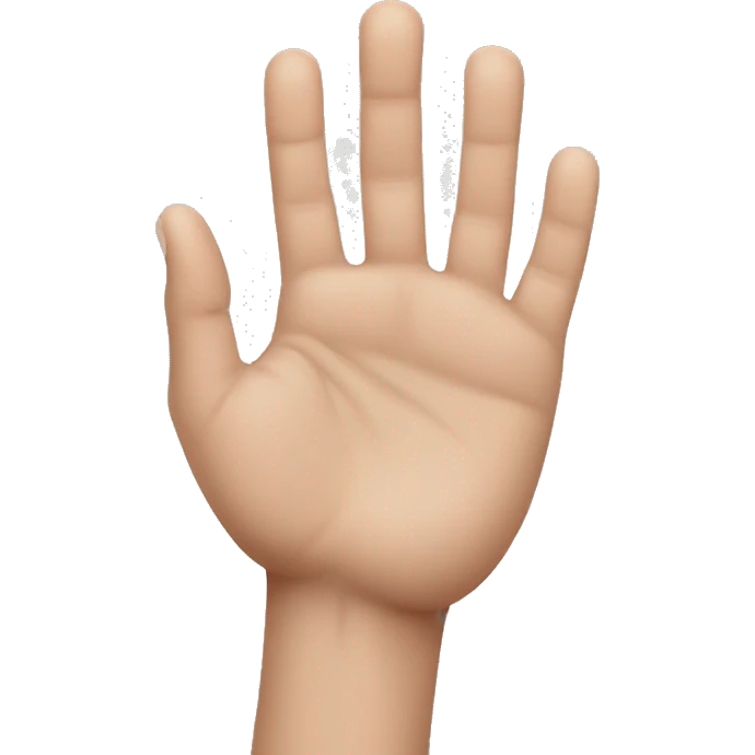 a hand with thumb and ring finger hidden emoji