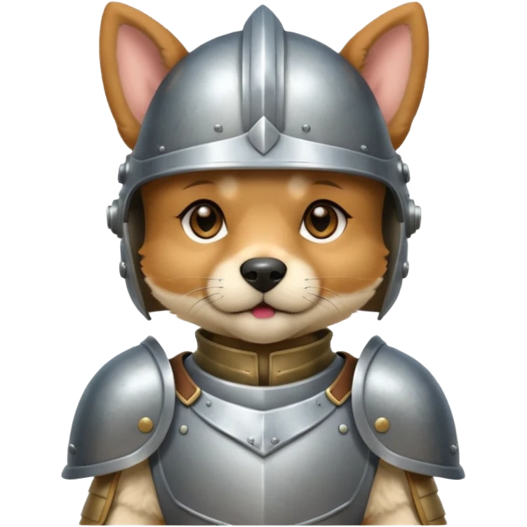 Armored puppy emoji