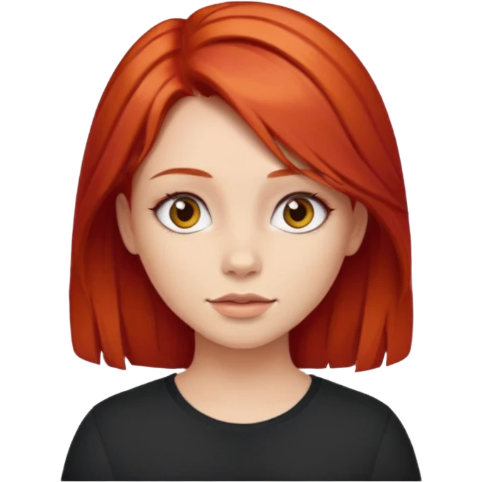 Niña con pelo rojo  emoji