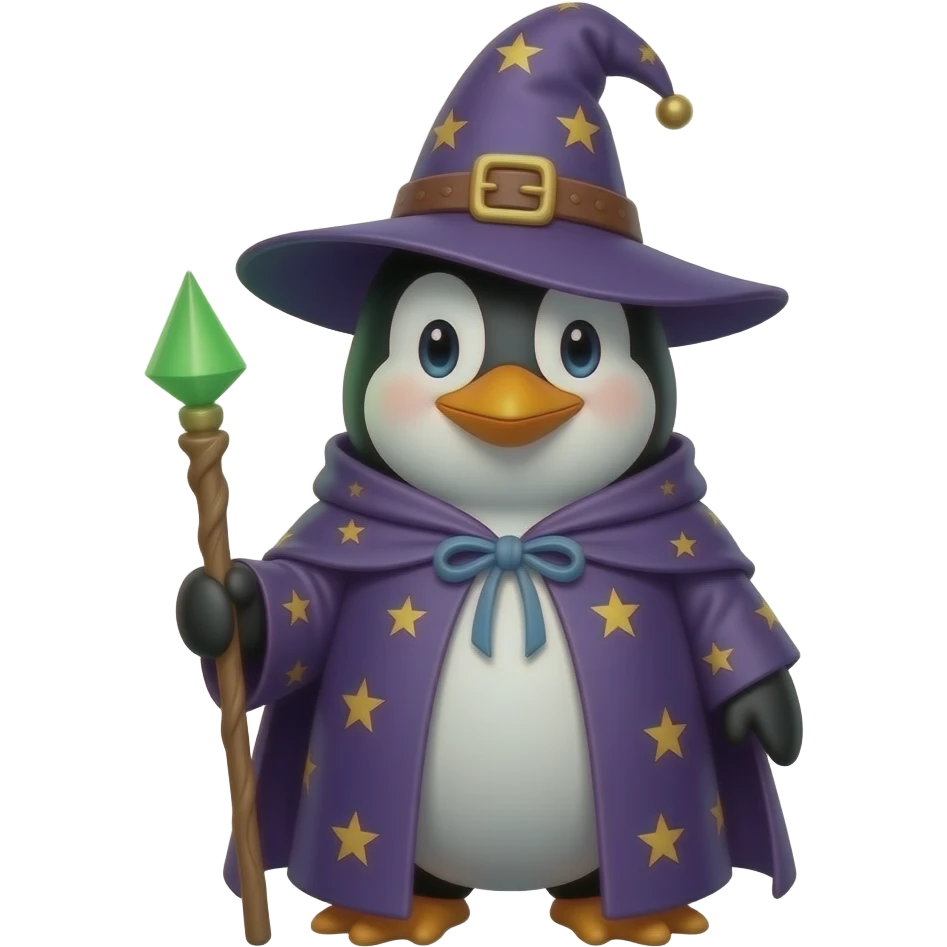 Penguin Wizard emoji