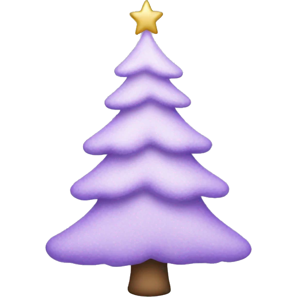 Pastel purple christmas tree emoji
