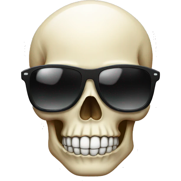 Skull with sunglasses  emoji