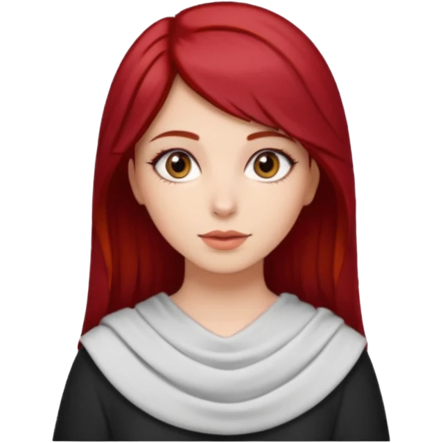Chica Pelo corto de color rojo cereza con chica árabe pelo largo guapísima  emoji