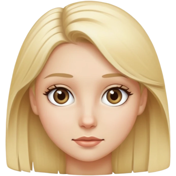 Blonde girl with grey eyes  emoji