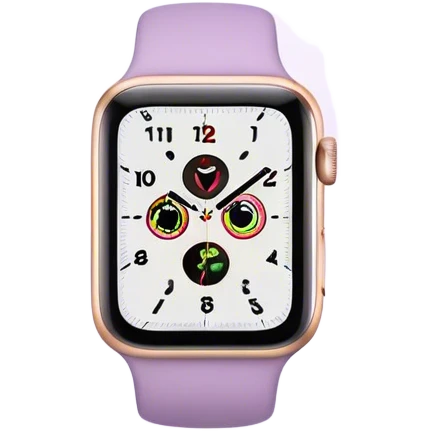 Apple Watch light purple emoji