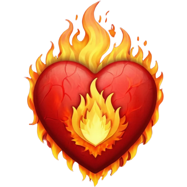 Heart in flames  emoji