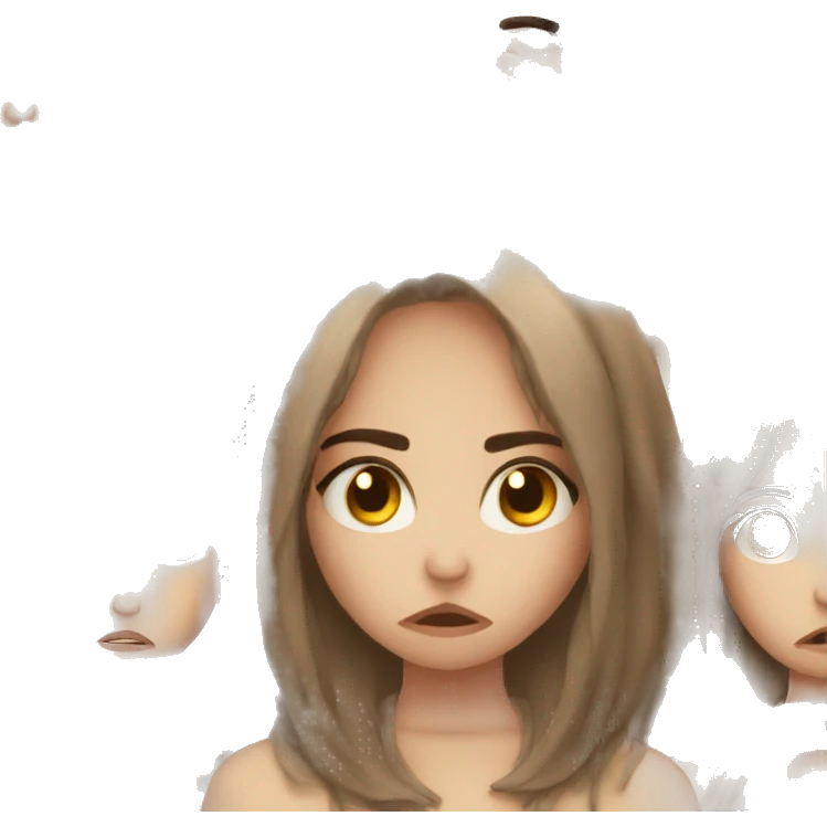 a sad girl crying a lot emoji