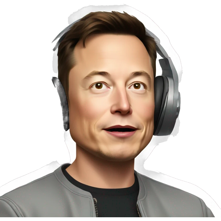 elon musk with headphones emoji