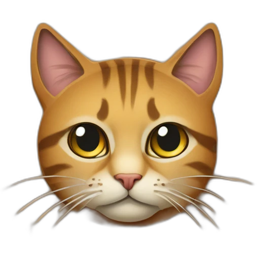 staring cat on cardboard scratcher emoji