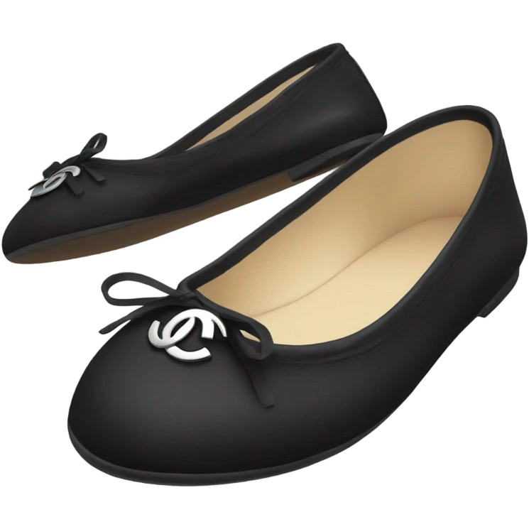 Black Chanel ballet flats emoji