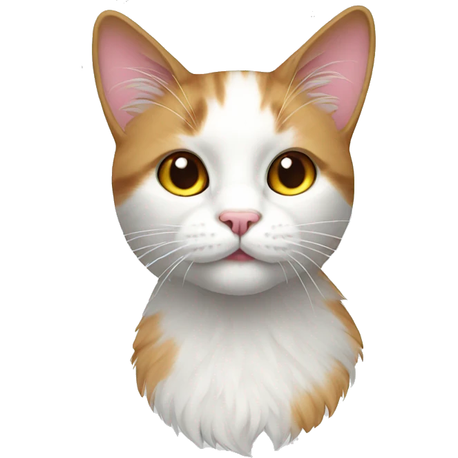 multi color white background fur cat emoji