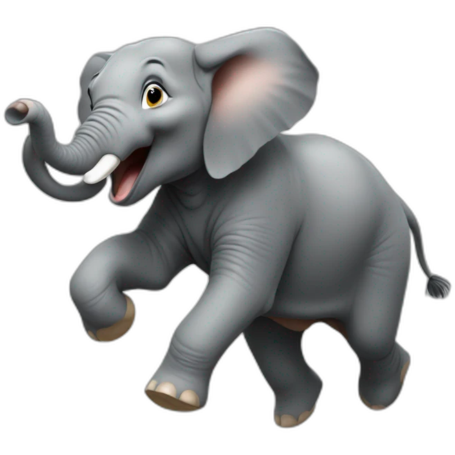 Elephant jumping emoji