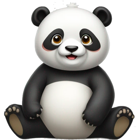 full length chinese panda emoji