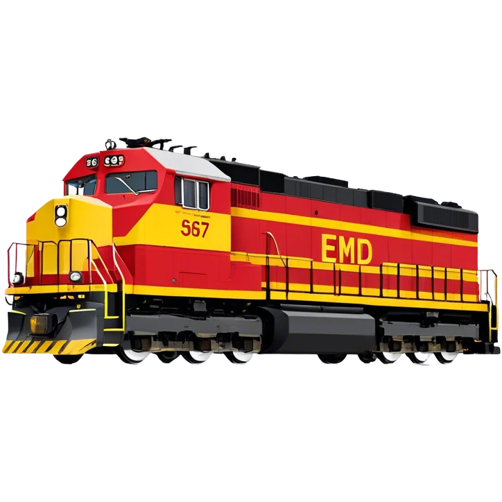 Diesel Locomotive - EMD SD70 (Model Year: 2021) (Iconic colour: Red and yellow) emoji
