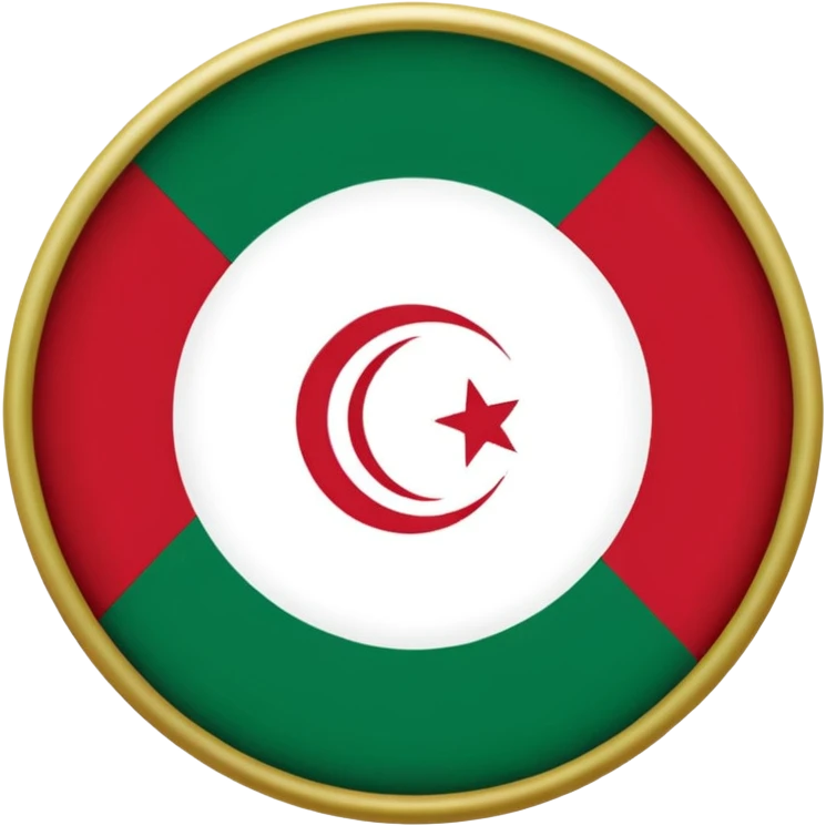 circle iranian flag green white and red  emoji