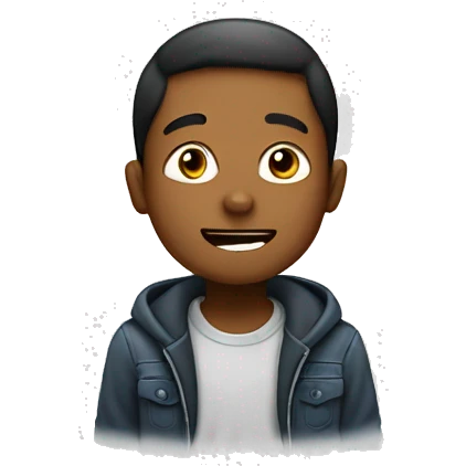 boy talking to wall emoji