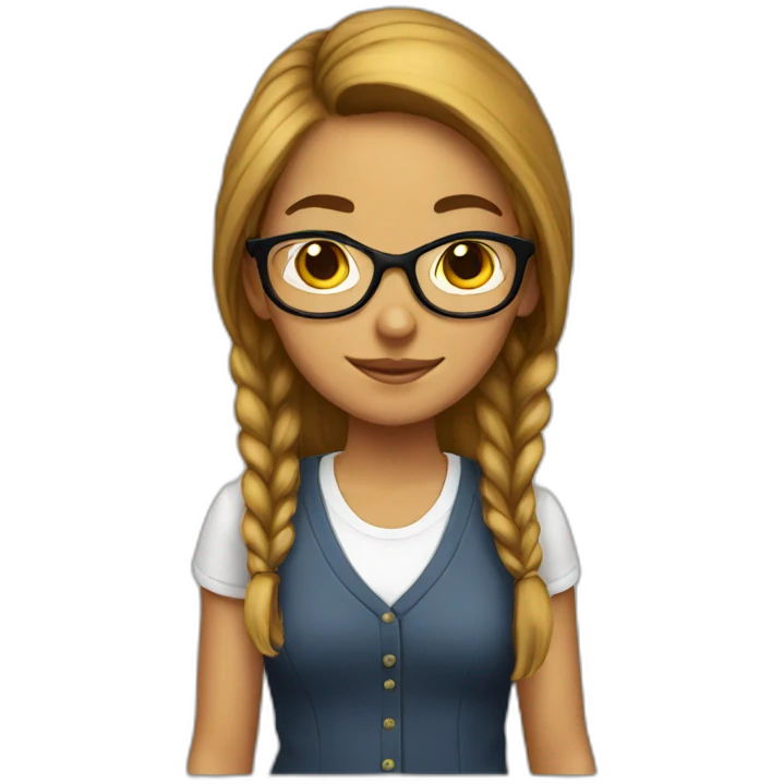 nerd girl emoji