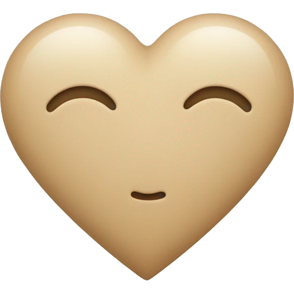 beige heart emoji