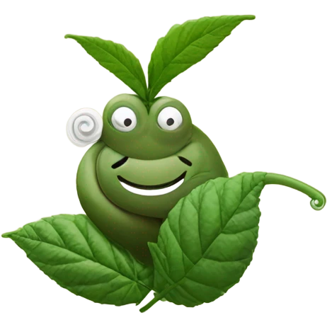 Snail with a jacket and weed emoji