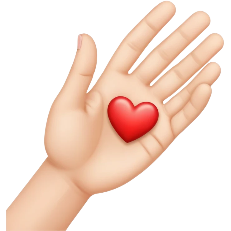 Half hand heart emoji  emoji