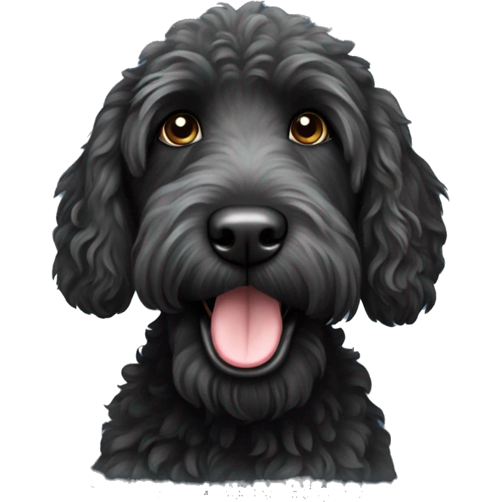 Black labradoodle  emoji